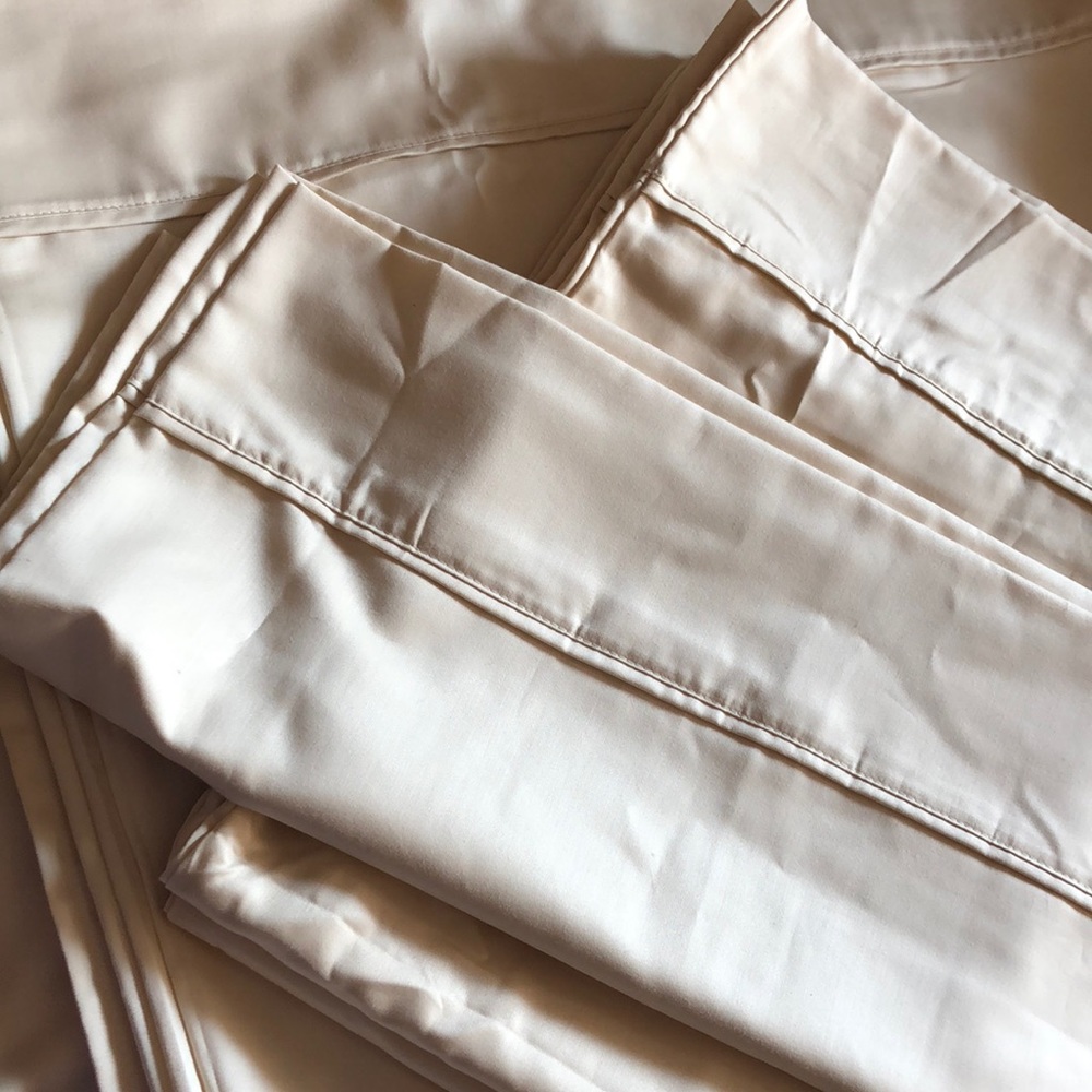 Home Fashions 6 Piece Queen Sheet Set. Light Beige